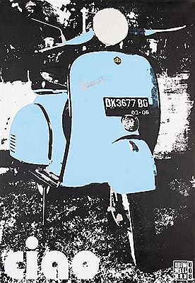 Blue Vespa 2008