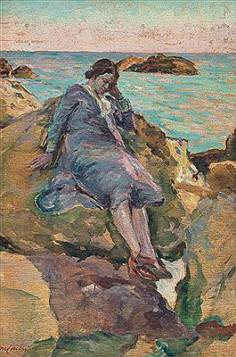 Figura distesa sullo scoglio