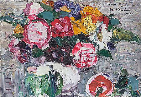 Composizione floreale by Agostino Bosia - Auction record, sale price, and art valuation. Compare with similar artists and explore comparable artworks.