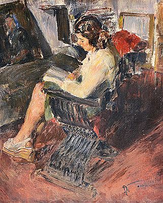 Reading by Amerigo Tamburrini - Auction record, sale price, and art valuation. Compare with similar artists and explore comparable artworks.