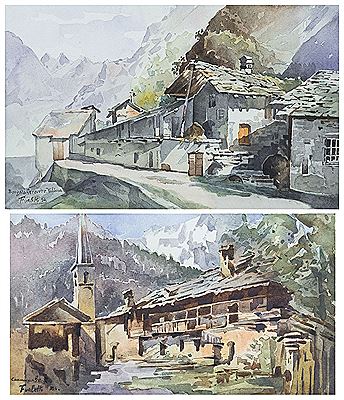 Borgata Gravere, Val Susa, 1956 AND Courmayeur St. Nicolò, 1956 (2)