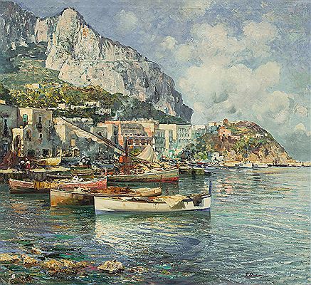 Marina Grande, Capri by Paolo Pratella - Auction record, sale price, and art valuation. Compare with similar artists and explore comparable artworks.