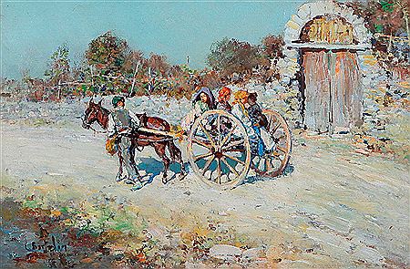 Ritorno dai campi by Luigi Bertolingrande - Auction record, sale price, and art valuation. Compare with similar artists and explore comparable artworks.