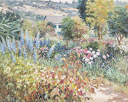 Giverny garden by Jose Trinidad - Auction record, sale price, and art valuation. Compare with similar artists and explore comparable artworks.