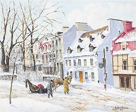 Figures with horse drawn sleigh, quebec city by Betty (Elizabeth) Baldwin - Auction record, sale price, and art valuation. Compare with similar artists and explore comparable artworks.
