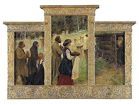 Grandfather's Nameday by Ivan Alexeievitch Vladimiroff - Auction record, sale price, and art valuation. Compare with similar artists and explore comparable artworks.