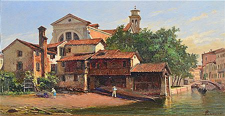 Boat house in Venice by Giovanni Lavezzari - Auction record, sale price, and art valuation. Compare with similar artists and explore comparable artworks.