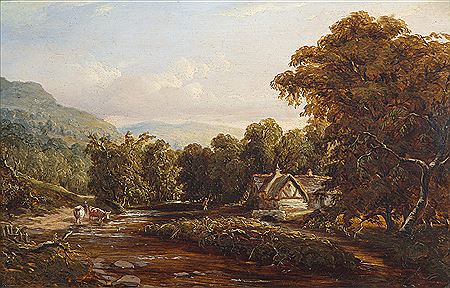 River Landscape, with Cattle and Figures
