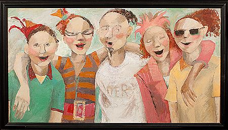 Sample artwork by Catriona Millar (Born 1956), known for expressive figurative oil painting - View similar artists and auction records