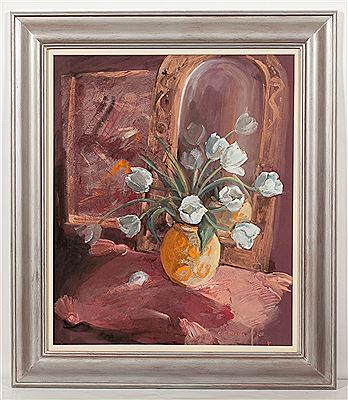 TULIPS & TASSLES by Carol Cameron - Auction record, sale price, and art valuation. Compare with similar artists and explore comparable artworks.