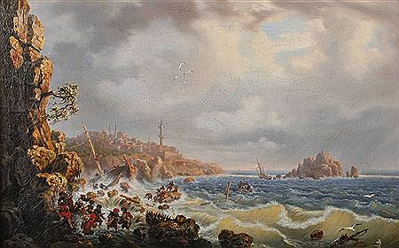 Schiffbruch vor türkischer Küste der erstmals 1830