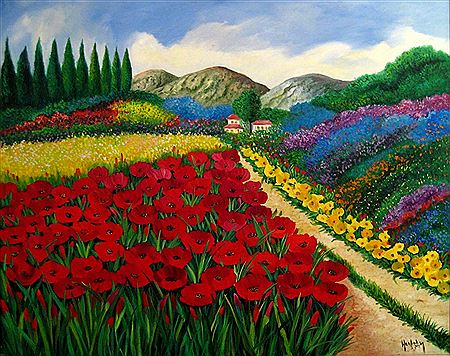 Flower Field by Heddy Kun - Auction record, sale price, and art valuation. Compare with similar artists and explore comparable artworks.