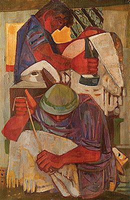 Sample artwork by Leo (Lior) Roth (1914 - 2002), known for cubist painting - View similar artists and auction records
