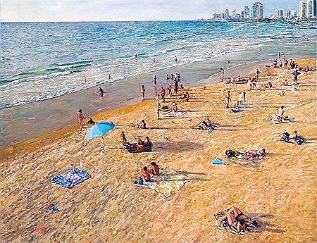 Tel Aviv Beach by Nurit Shany - Auction record, sale price, and art valuation. Compare with similar artists and explore comparable artworks.