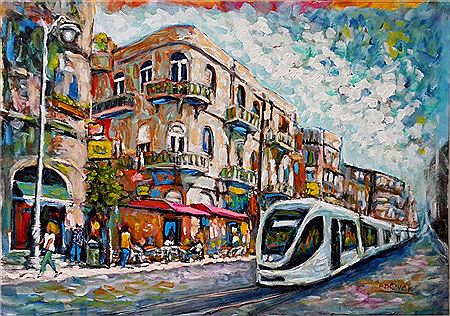 Jaffa Street in Jerusalem by Abraham Shemi-Shoham - Auction record, sale price, and art valuation. Compare with similar artists and explore comparable artworks.