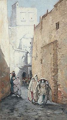 FEMMES RUE SIDI ABDALLAH ALGER by Joseph Jacques Reymann - Auction record, sale price, and art valuation. Compare with similar artists and explore comparable artworks.