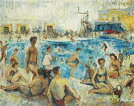 Au bord de la piscine