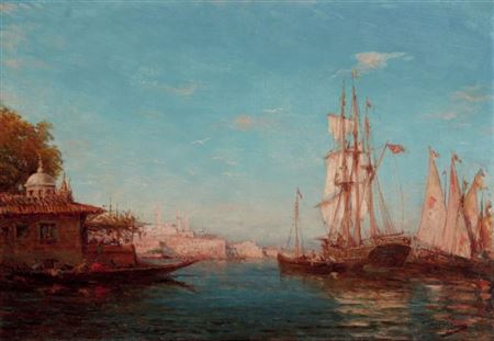 VOILIERS SUR LE BOSPHORE by Alfredo Caldini - Auction record, sale price, and art valuation. Compare with similar artists and explore comparable artworks.