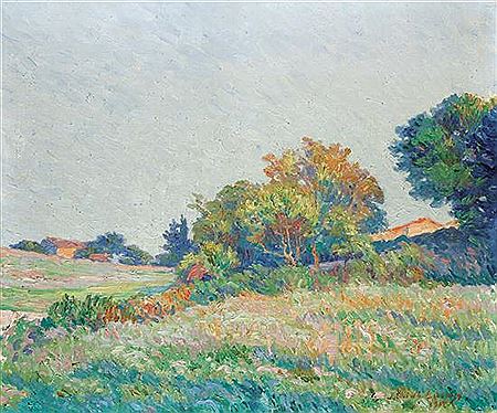 Paysage de campagne, 1912 by Joseph Vital Lacaze - Auction record, sale price, and art valuation. Compare with similar artists and explore comparable artworks.