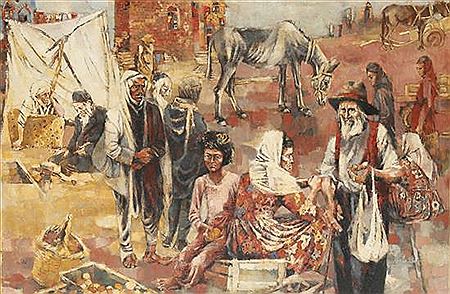 Market, 1968 by Moshe Gat - Auction record, sale price, and art valuation. Compare with similar artists and explore comparable artworks.