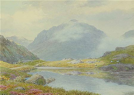 "Sprinkling Tarn & Great Gable" by Albert Rosser - Auction record, sale price, and art valuation. Compare with similar artists and explore comparable artworks.