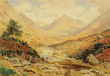 River and mountain scene by W Noel Johnson - Auction record, sale price, and art valuation. Compare with similar artists and explore comparable artworks.