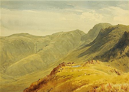 "Tarn and Mountain Scene"
