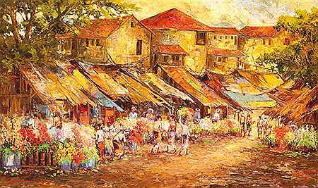Sample artwork by Dullah Soeboer (Born 1938), known for painting - View similar artists and auction records