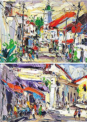 Street scene, Mallaca, 2013 and An old Lane, 2013 (2)