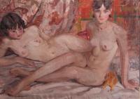 Deux nus couchés
