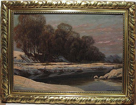 "Winterliche Flusslandschaft"