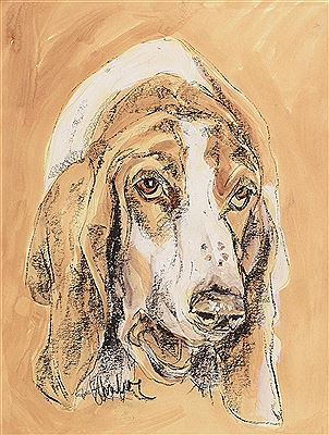 Bassett Hound by Thuline Decock - Auction record, sale price, and art valuation. Compare with similar artists and explore comparable artworks.