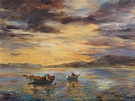 'Lifting Lobster Pots, Near Roundstone'