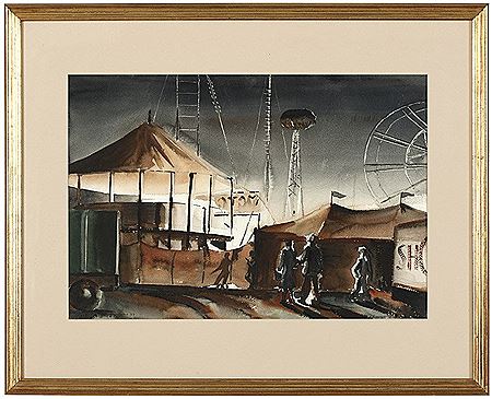 Carnival nocturne with figures