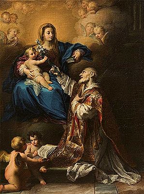 La Madonna in gloria appare a san Filippo Neri