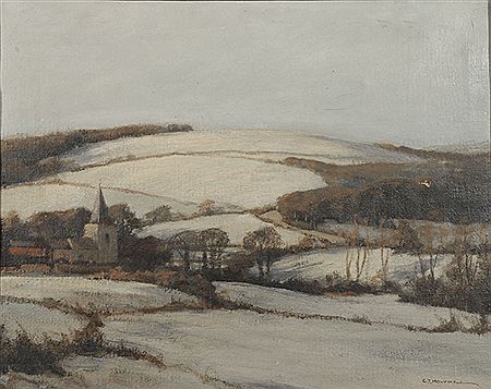 Winter evening in the south downs by Edgar Thomas Holding - Auction record, sale price, and art valuation. Compare with similar artists and explore comparable artworks.