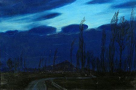 "Nachtanfang". Nightly landscape