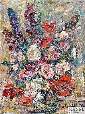 Flower still life, 1960 by Reinhold Strohhacker - Auction record, sale price, and art valuation. Compare with similar artists and explore comparable artworks.