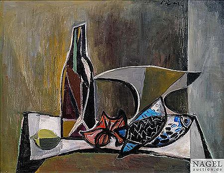 Still life with fishes, 1958 by Andre Hans Ficus - Auction record, sale price, and art valuation. Compare with similar artists and explore comparable artworks.