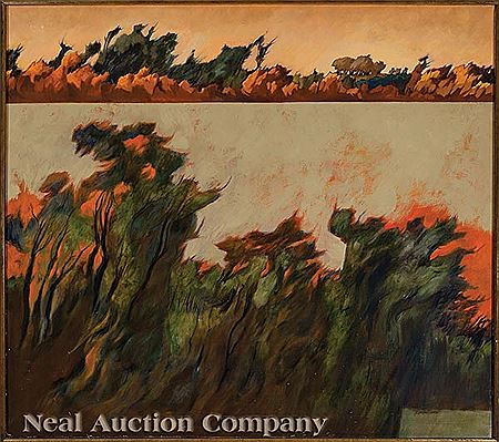 Sample artwork by James Rogers Lamantia (1923 - 2011), known for landscape painting, abstract design, architecture - View similar artists and auction records
