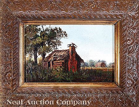 "Louisiana Cabin Scene"