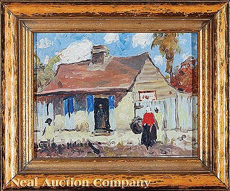 "Negro Shacks, Marais St., French Quarter, New Orleans"
