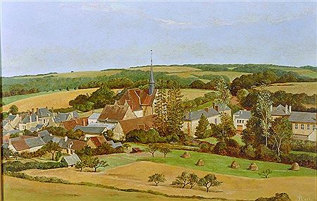 “Valennes”, a Landscape with the Village in the foreground by Jorge Mori - Auction record, sale price, and art valuation. Compare with similar artists and explore comparable artworks.
