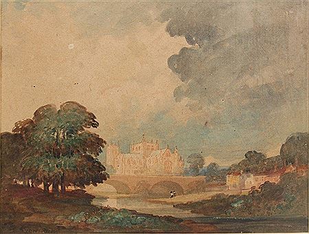 A River Landscape with Figures by the Waters Edge, a Cathedral in the Distance by Alfred William Rich - Auction record, sale price, and art valuation. Compare with similar artists and explore comparable artworks.