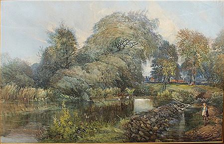On The River Almond, Kirkliston by Robert Scott Temple - Auction record, sale price, and art valuation. Compare with similar artists and explore comparable artworks.