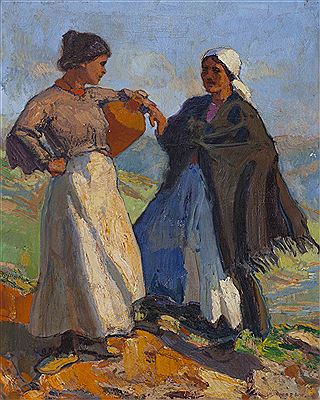 "Landmädchen mit Krug"