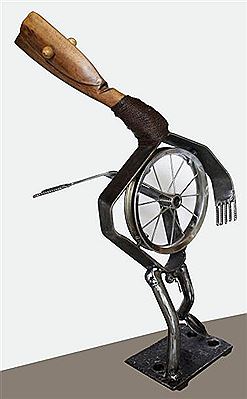 Sample artwork by Jean-Luc Lacroix (1953 - 2018), known for abstract painting and elongated figure steel sculpture - View similar artists and auction records
