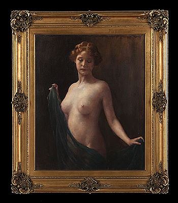 Nude Holding a Gauze Veil