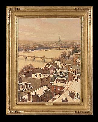 Parisian Rooftops in Winter