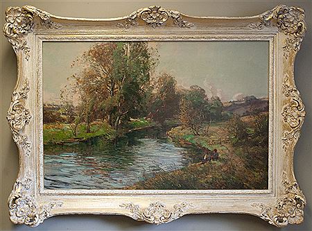 River landscape with trees by John Arthur Dees - Auction record, sale price, and art valuation. Compare with similar artists and explore comparable artworks.